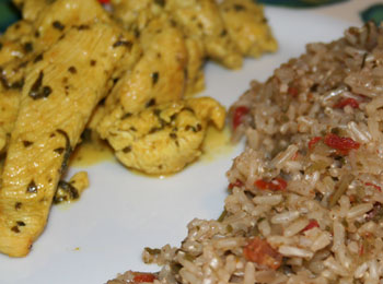 Sauté de dinde citron -vert