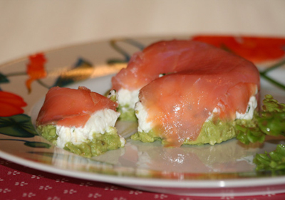 Saumon fumé avocat